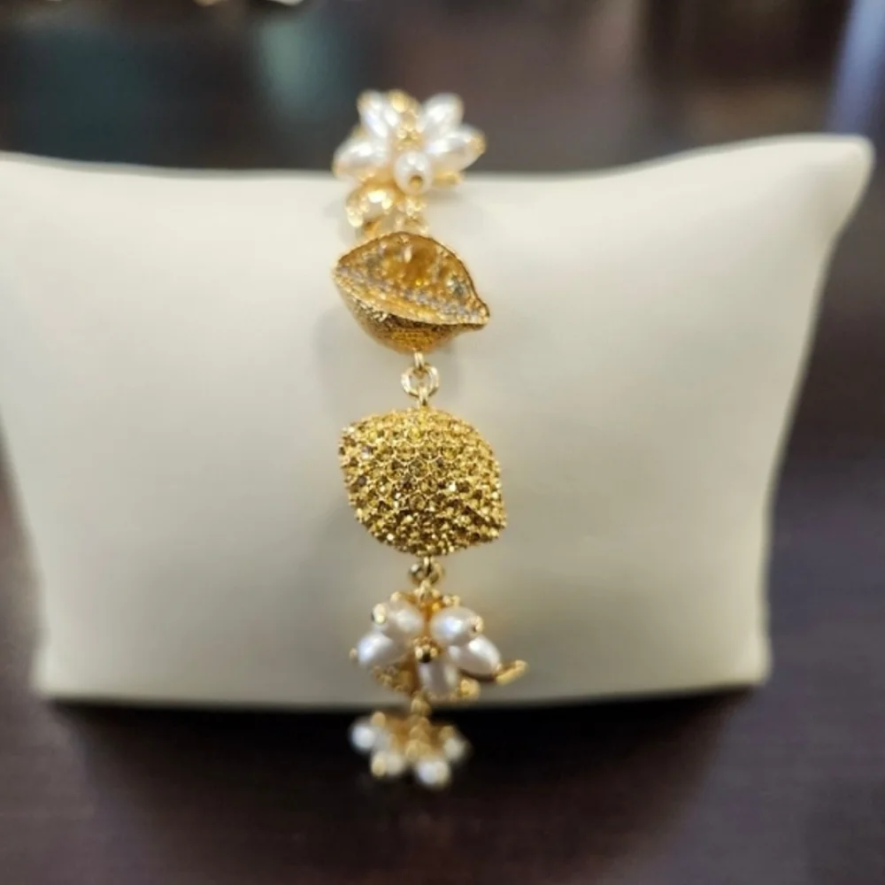 NWT Kate Spade Gold Fresh Squeeze Scatter Line Bracelet - Picture 1 of 7